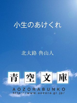 cover image of 小生のあけくれ